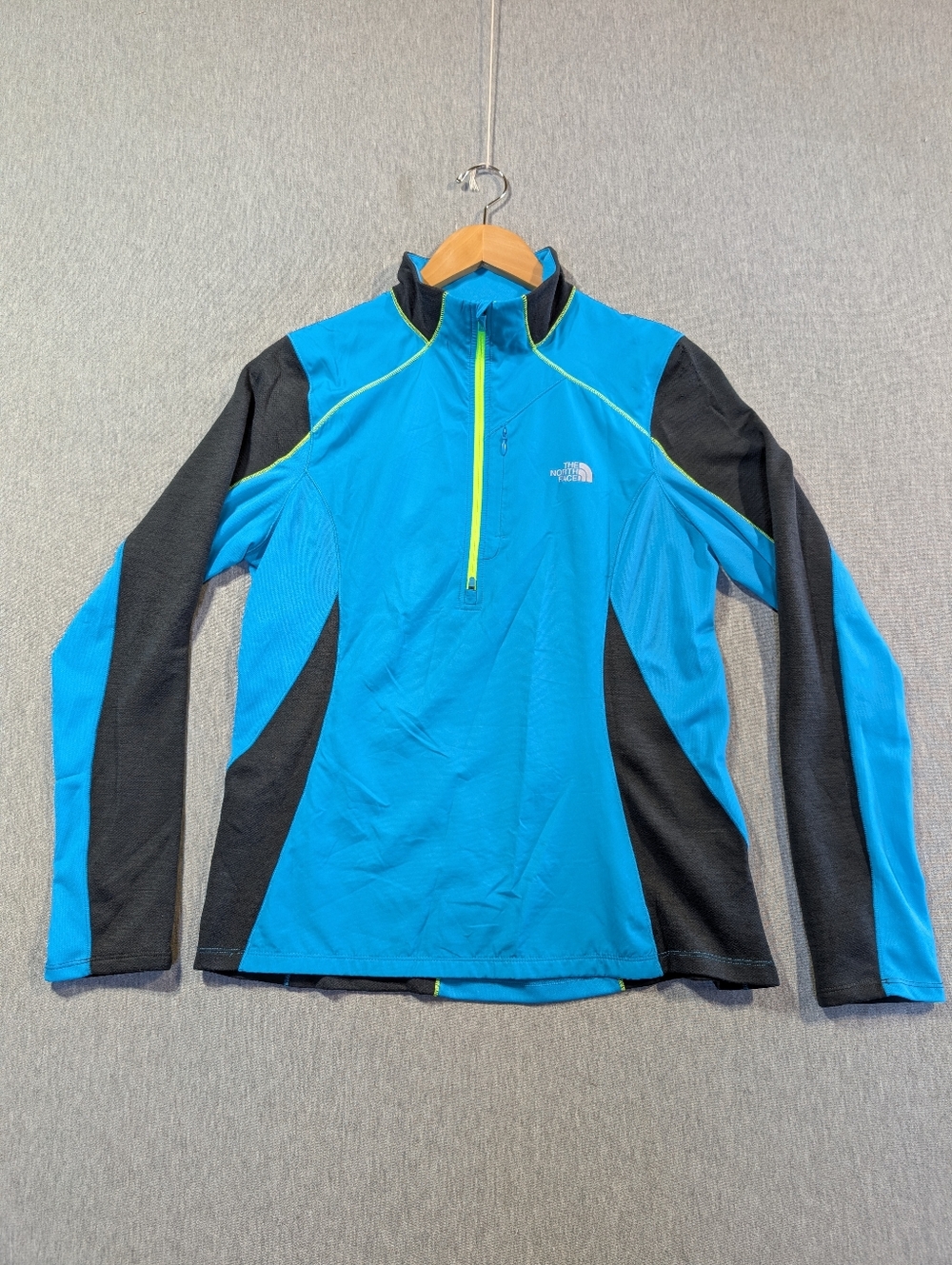 The North Face Flight Series Pullover Women's Large Blue Black Zip Flashdry